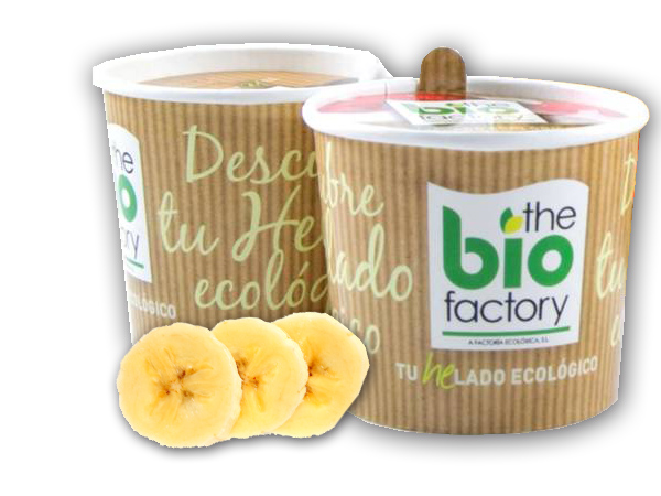 Vasito de helado sabor Plátano The Bio Factory