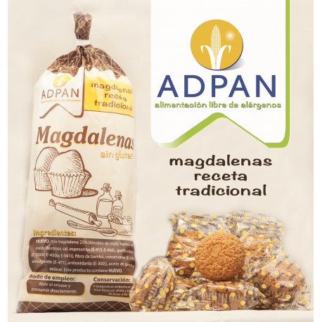 Magdalenas Bolsa 12 uds Receta Tradicional Adpan