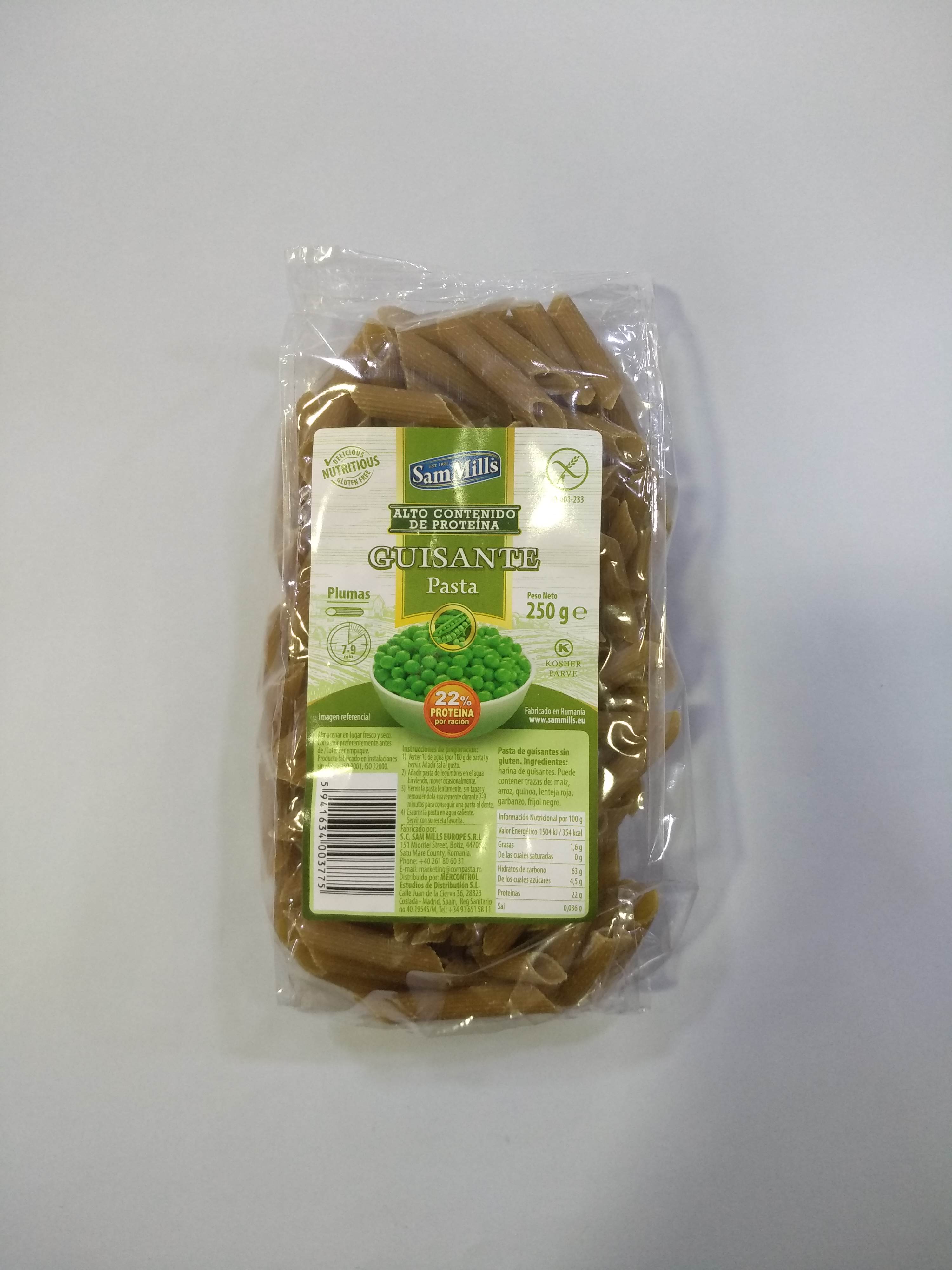Macarrones Guisante Verde