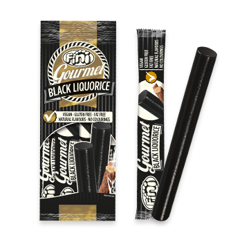 Regaliz negro gourmet - envase individual - Fini gourmet black liquorice -  116 gr por 2,50 €