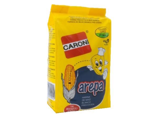 Harina de maiz blanco precocida 1Kg Caroni