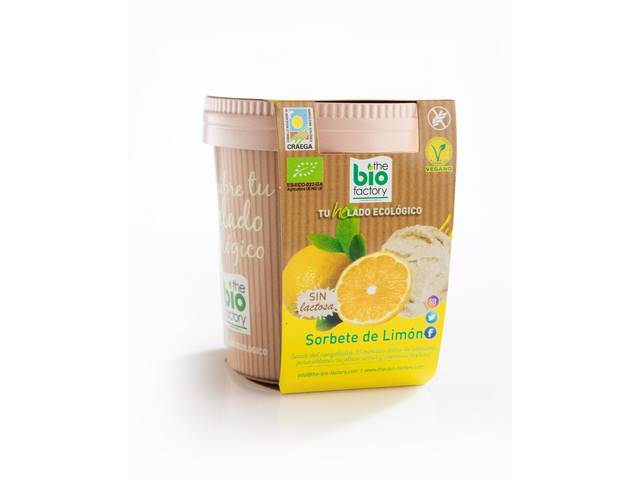 Helado de sorbete de limón 500 ml The Bio Factory