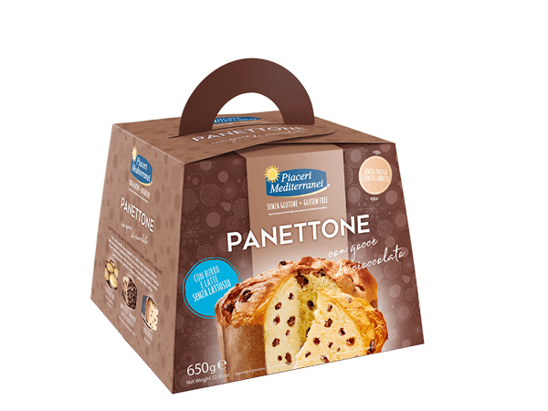 Panettone con drops de chocolate Piaceri Mediterranei