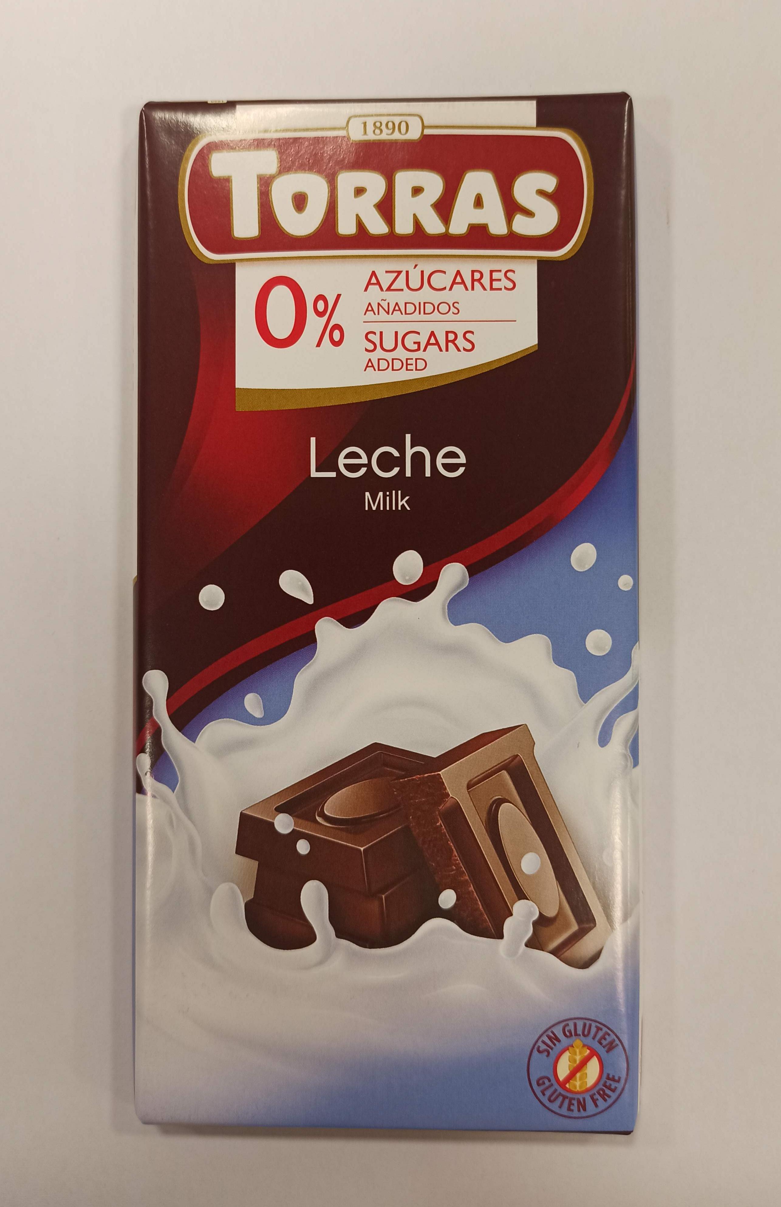 Chocolate con Leche Sin Azúcar Torras