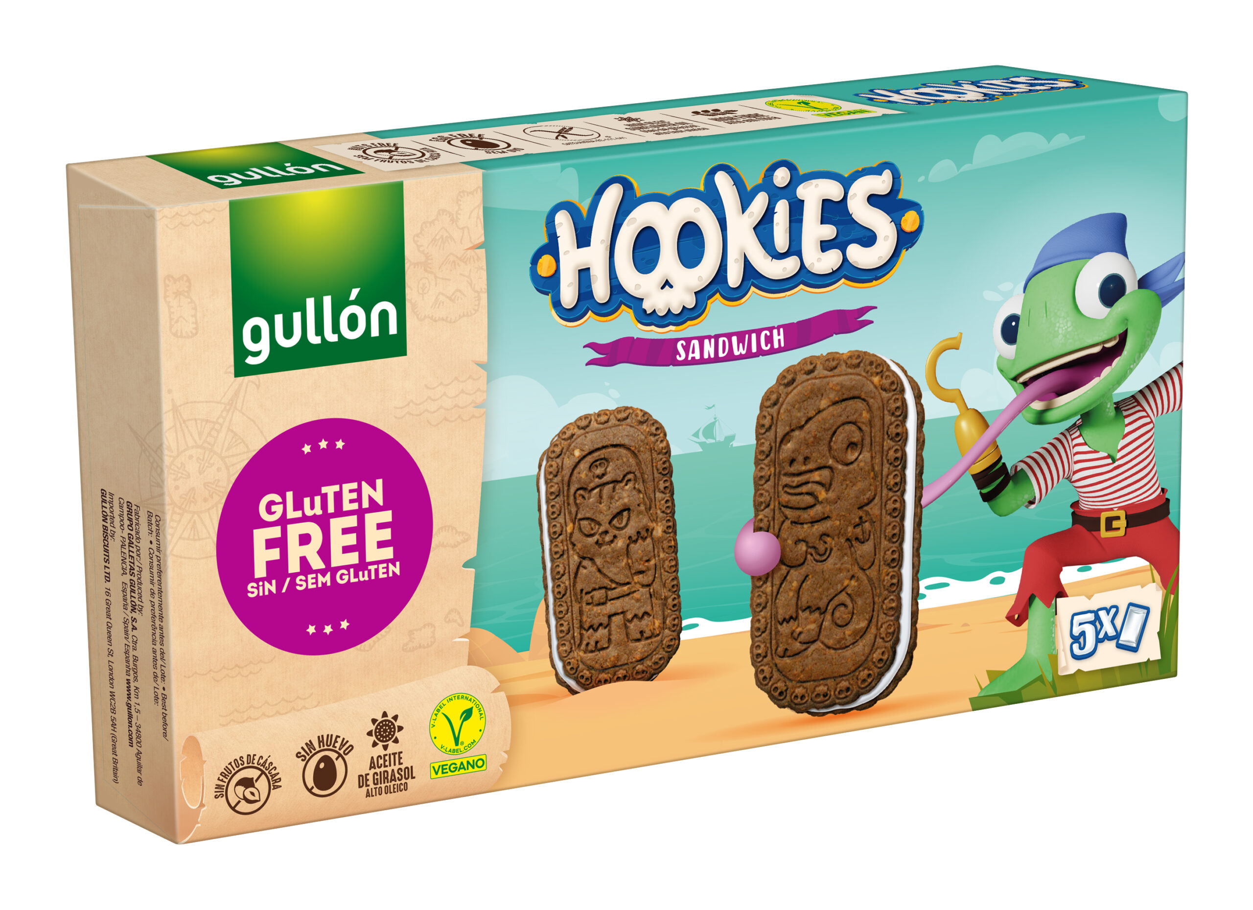 Galletas Hookies Sandwich Crema Gullón