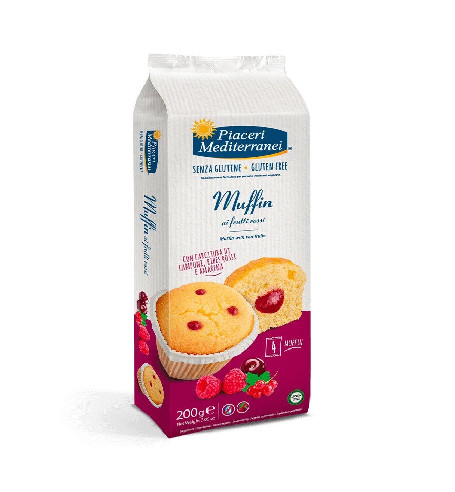 Muffins con Frutos Rojos Piaceri Mediterránei