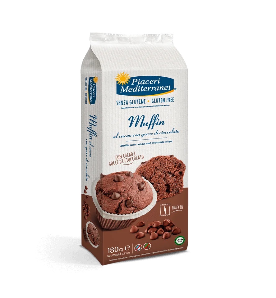 Muffins de Cacao y Crema de Chocolate Piaceri Mediterránei