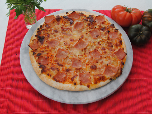 Pizza de Jamón York y Queso 470g Bolsa Horneable Manacel