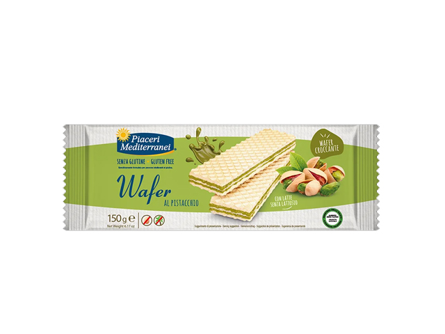Wafers Pistacho 150g Piaceri Mediterránei