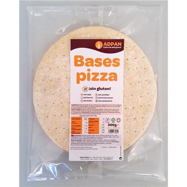 Bases de pizza 2uds (300g) Adpan