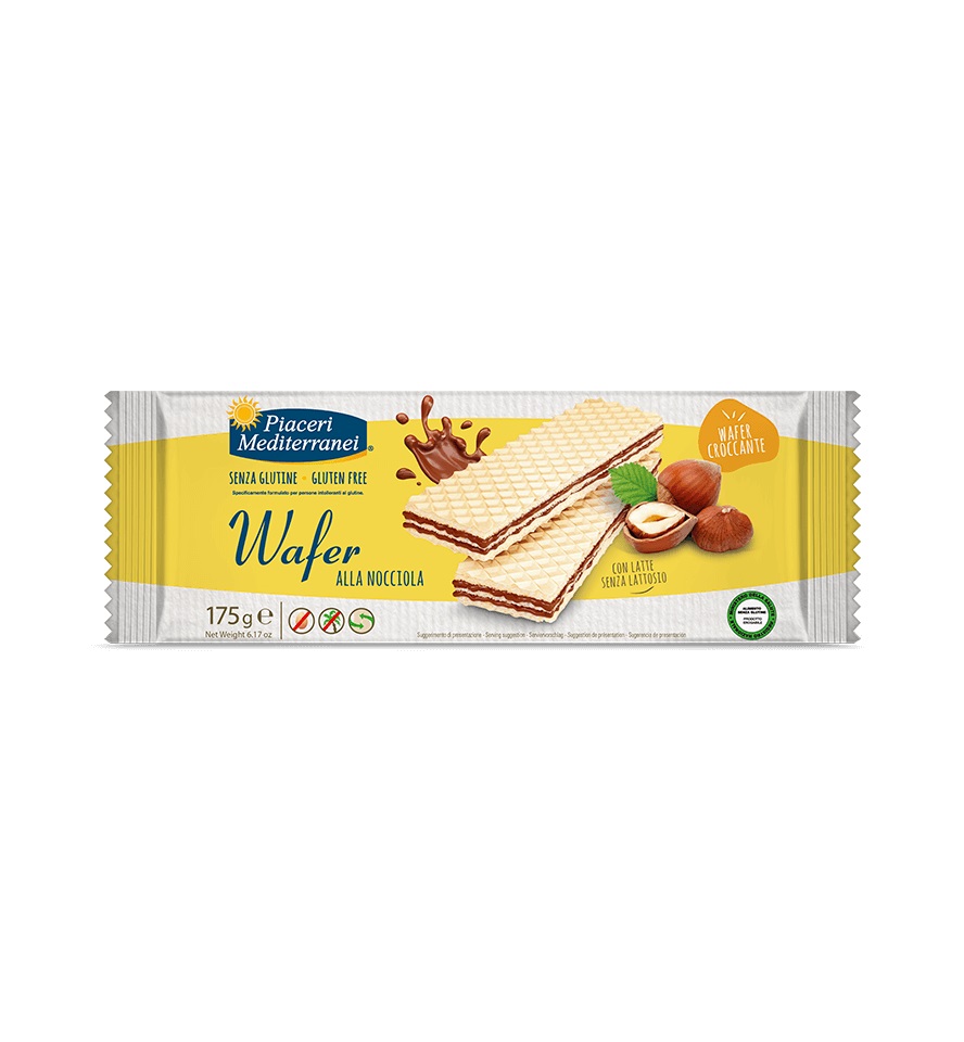 Wafers Nocciola 175g Piaceri Mediterranei