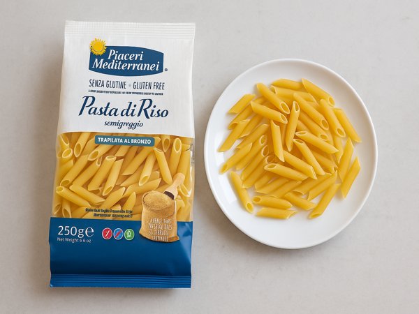 Penne (Macarrones) Rigate Riso 250g Piaceri Mediterránei