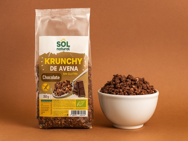 Krunchy de avena con chocolate bio Sol Natural