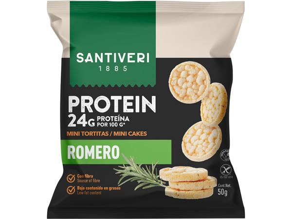 Mini tortitas proteina romero 