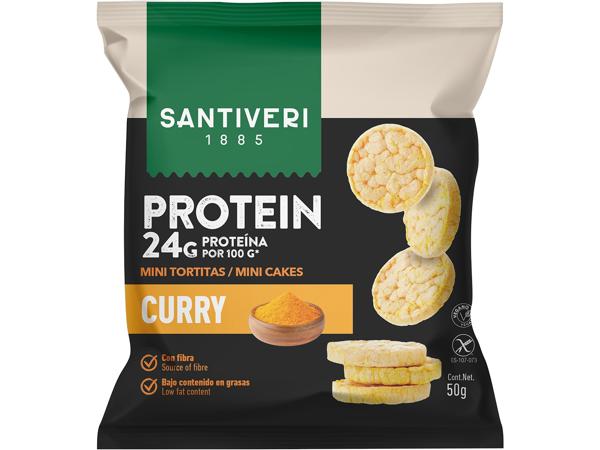 Mini tortitas proteina curry