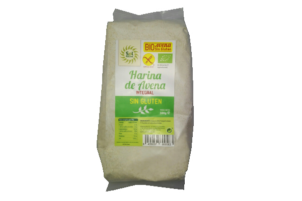 Harina de avena integral sin gluten Sol Natural