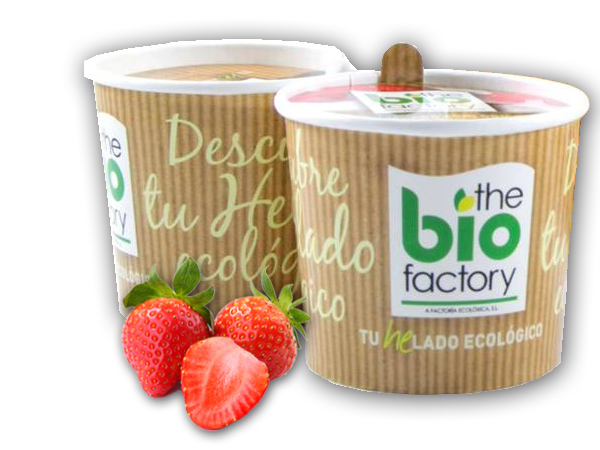 Vasito de helado sabor Fresa The Bio Factory