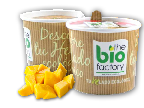 Vasito de helado sabor Mango The Bio Factory