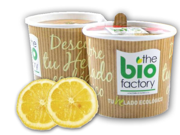Vasito de helado sabor Sorbete de Limón The Bio Factory