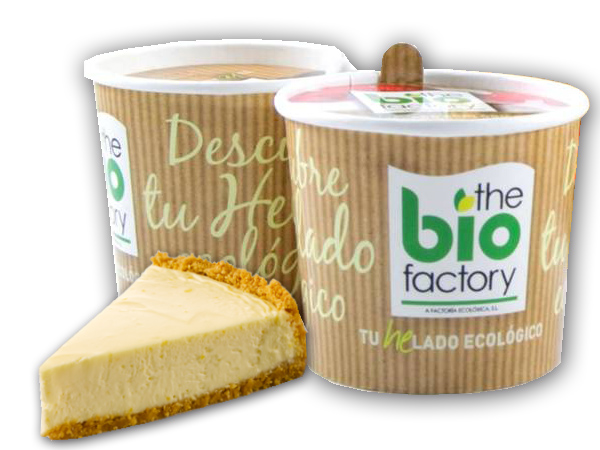 Vasito de helado sabor Tarta de Queso The Bio Factory